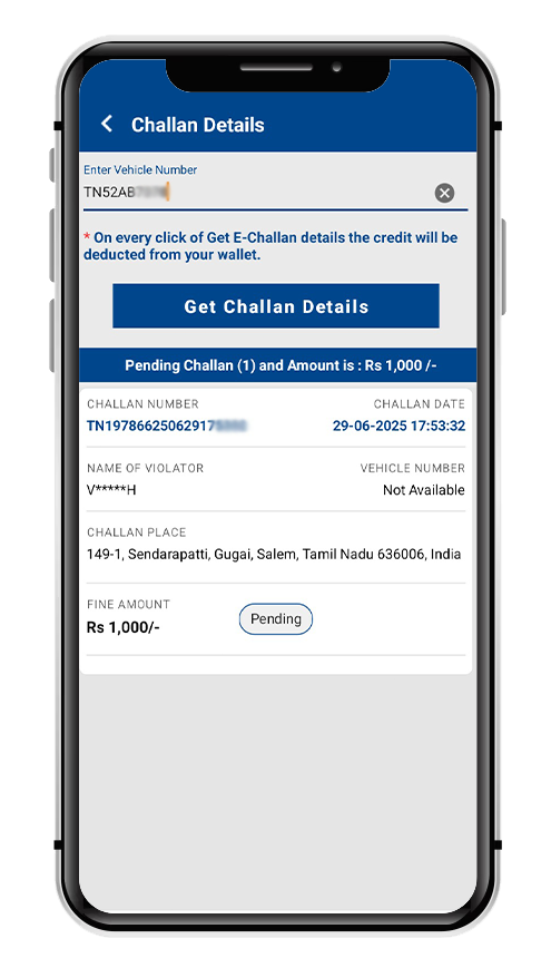 View e-Challan Details